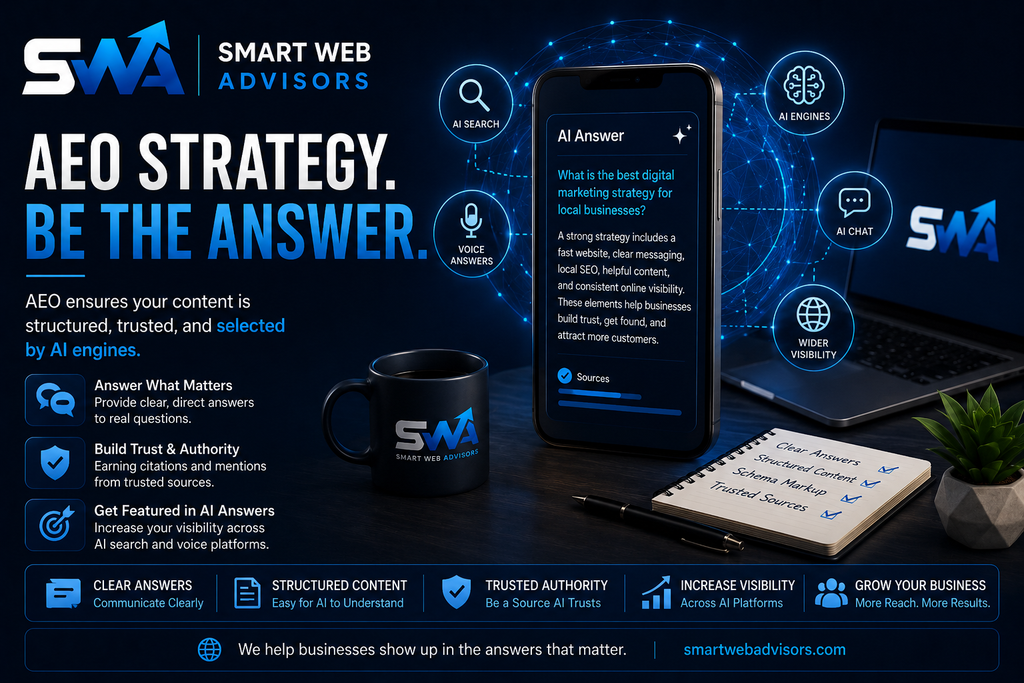 AEO services: get your business featured as the answer in AI search and voice results