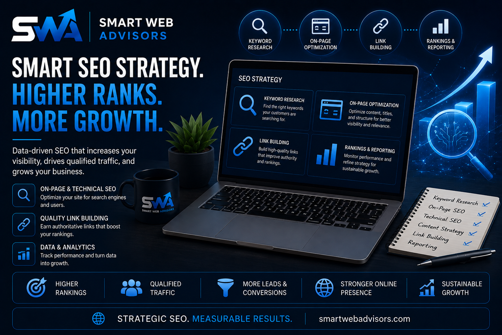 smart SEO services strategy: keyword research, on-page optimization, and reporting.